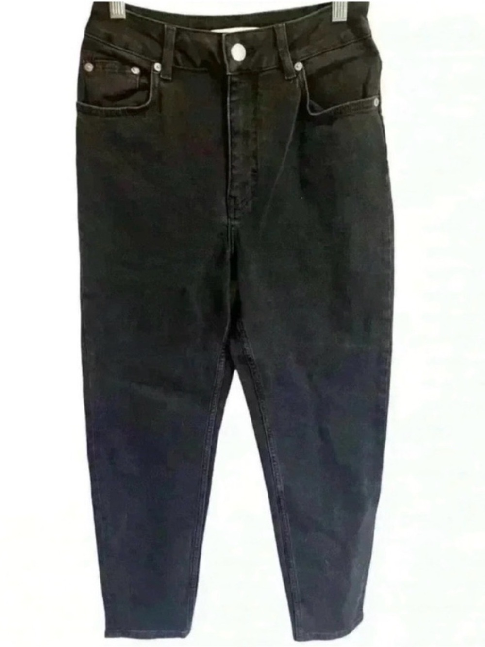 Maje High Waisted Straight Leg Jeans Black